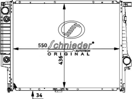 SCHNIEDER AUTOTECH BMS33.00001 - Радіатор, охолодження двигуна avtolavka.club