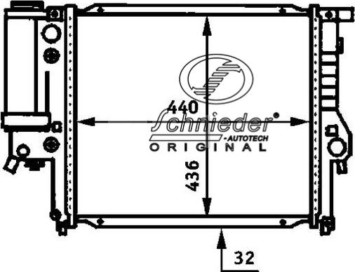 SCHNIEDER AUTOTECH BMS33.00003 - Радіатор, охолодження двигуна avtolavka.club