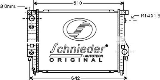 SCHNIEDER AUTOTECH BMS33.00002 - Радіатор, охолодження двигуна avtolavka.club