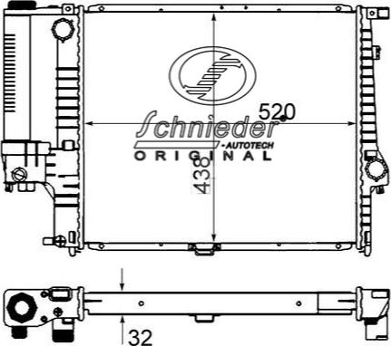 SCHNIEDER AUTOTECH BMS33.00010 - Радіатор, охолодження двигуна avtolavka.club