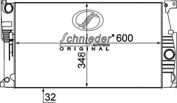 SCHNIEDER AUTOTECH BMS33.00204 - Радіатор, охолодження двигуна avtolavka.club