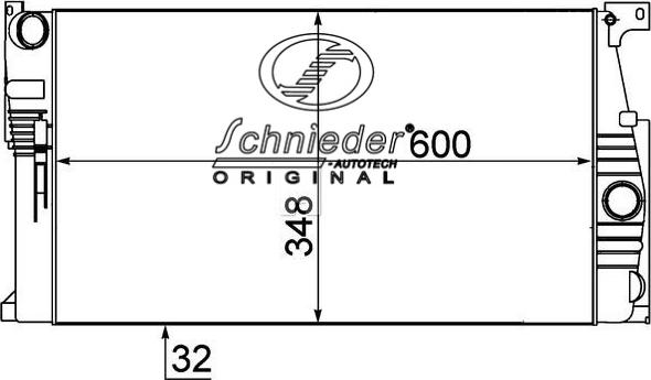 SCHNIEDER AUTOTECH BMS33.00202 - Радіатор, охолодження двигуна avtolavka.club