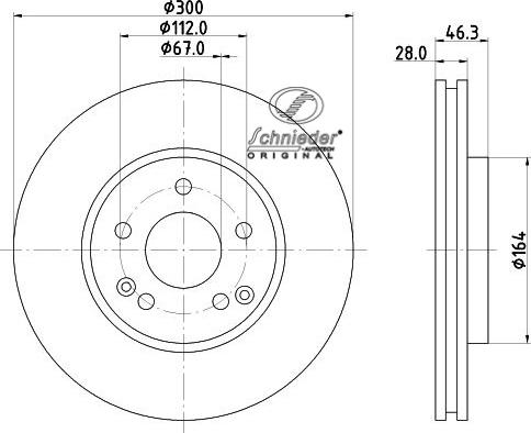 SCHNIEDER AUTOTECH BZS55.00051 - Гальмівний диск avtolavka.club