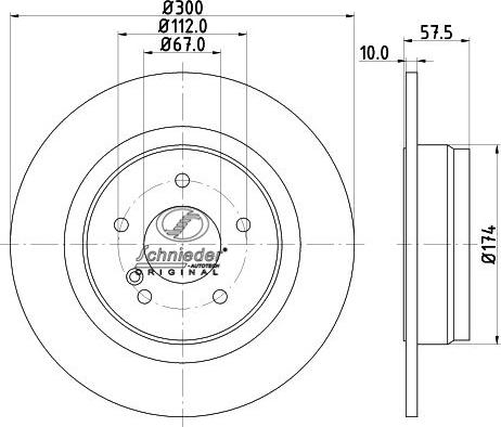 SCHNIEDER AUTOTECH BZS55.00062 - Гальмівний диск avtolavka.club