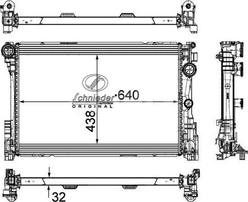 SCHNIEDER AUTOTECH BZS33.00191 - Радіатор, охолодження двигуна avtolavka.club