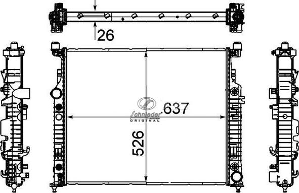 SCHNIEDER AUTOTECH BZS33.00184 - Радіатор, охолодження двигуна avtolavka.club