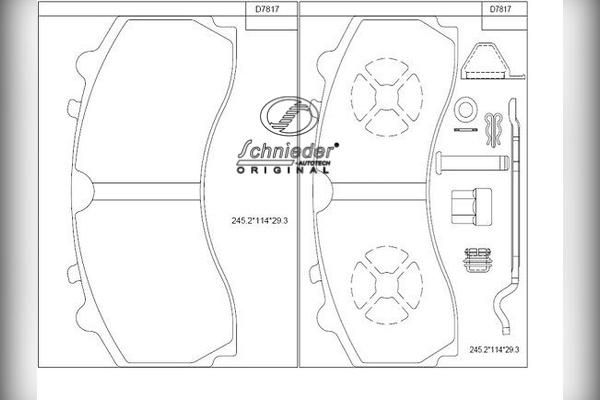 SCHNIEDER AUTOTECH BZT31.00001 - Гальмівні колодки, дискові гальма avtolavka.club