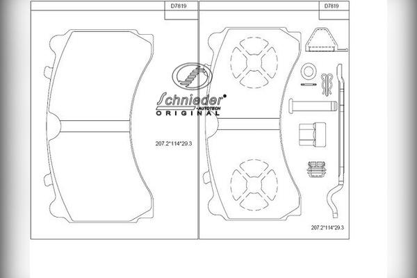 SCHNIEDER AUTOTECH BZT31.00002 - Гальмівні колодки, дискові гальма avtolavka.club
