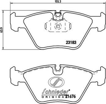 SCHNIEDER AUTOTECH SBP009-001 - Гальмівні колодки, дискові гальма avtolavka.club