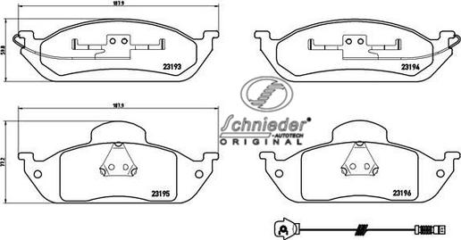 SCHNIEDER AUTOTECH SBP008-661 - Гальмівні колодки, дискові гальма avtolavka.club