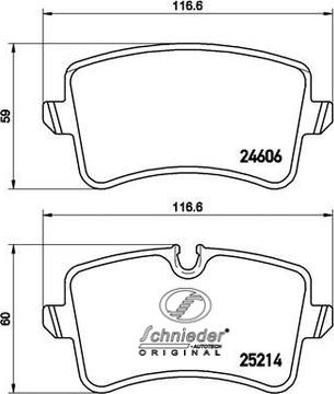 SCHNIEDER AUTOTECH SBP016-001 - Гальмівні колодки, дискові гальма avtolavka.club