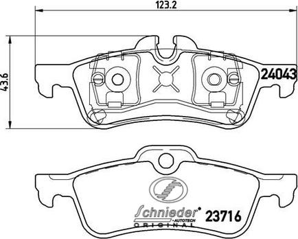 SCHNIEDER AUTOTECH SBP011-351 - Гальмівні колодки, дискові гальма avtolavka.club