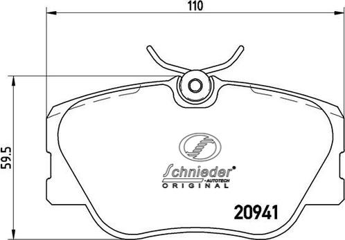 SCHNIEDER AUTOTECH SBP017-601 - Гальмівні колодки, дискові гальма avtolavka.club