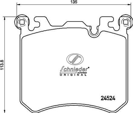 SCHNIEDER AUTOTECH SBP020-431 - Гальмівні колодки, дискові гальма avtolavka.club