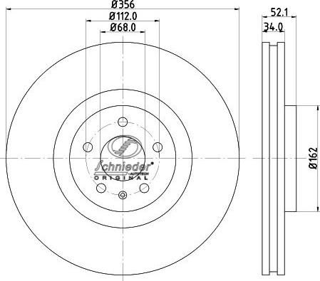 SCHNIEDER AUTOTECH VAS55.00393 - Гальмівний диск avtolavka.club