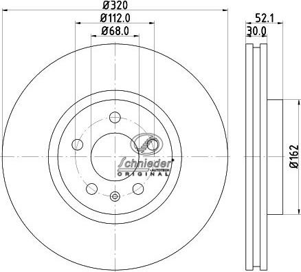 SCHNIEDER AUTOTECH VAS55.00308 - Гальмівний диск avtolavka.club