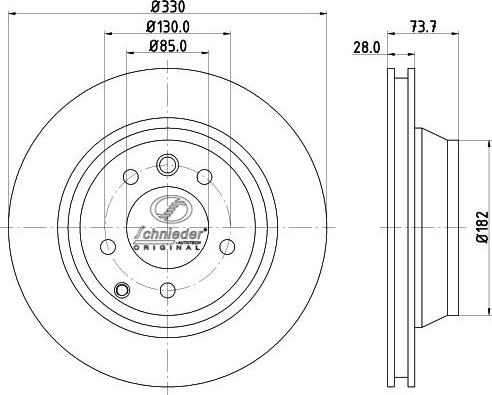 SCHNIEDER AUTOTECH VAS55.00294 - Гальмівний диск avtolavka.club