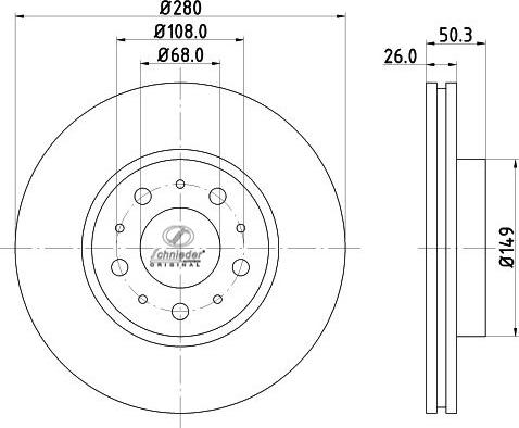 SCHNIEDER AUTOTECH VLS55.00255 - Гальмівний диск avtolavka.club