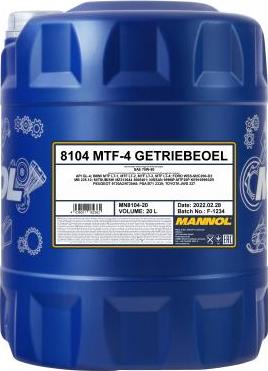 SCT-MANNOL MN8104-20 - Трансмісійне масло avtolavka.club