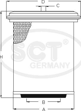 SCT-MANNOL SB 3231 - Повітряний фільтр avtolavka.club