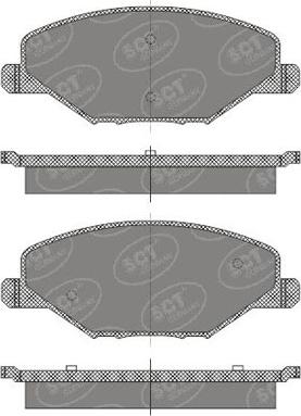 SCT-MANNOL SP668 - Гальмівні колодки, дискові гальма avtolavka.club