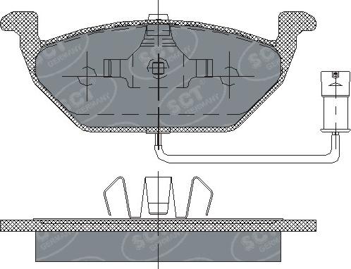 SCT-MANNOL SP 136 - Гальмівні колодки, дискові гальма avtolavka.club