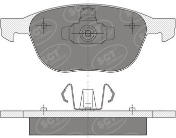 SCT-MANNOL SP 358 - Гальмівні колодки, дискові гальма avtolavka.club