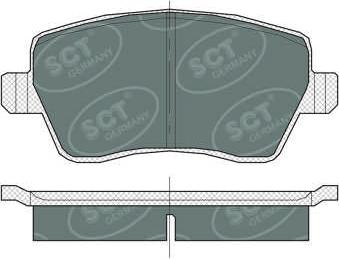 SCT-MANNOL SP383 - Гальмівні колодки, дискові гальма avtolavka.club