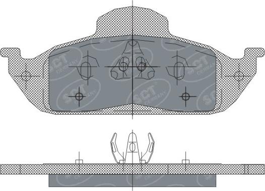 SCT-MANNOL SP 244 - Гальмівні колодки, дискові гальма avtolavka.club