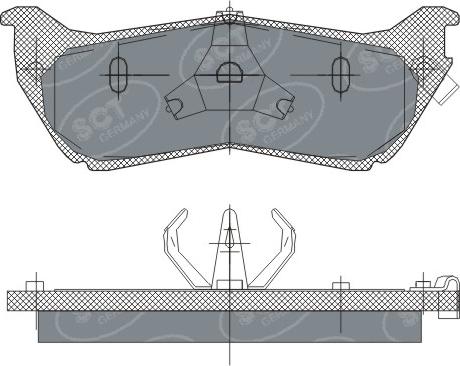 SCT-MANNOL SP245 - Гальмівні колодки, дискові гальма avtolavka.club