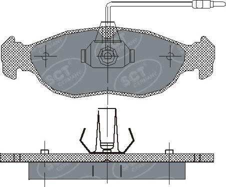 SCT-MANNOL SP 214 - Гальмівні колодки, дискові гальма avtolavka.club