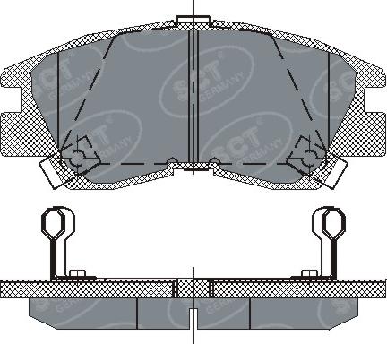 SCT-MANNOL SP 222 - Гальмівні колодки, дискові гальма avtolavka.club