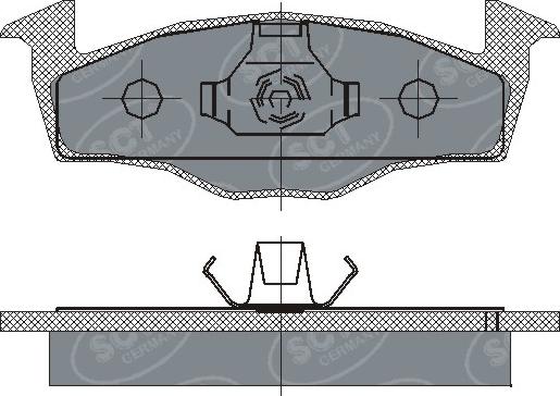 SCT-MANNOL SP 227 - Гальмівні колодки, дискові гальма avtolavka.club