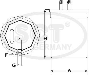 SCT-MANNOL ST 6088 - Паливний фільтр avtolavka.club