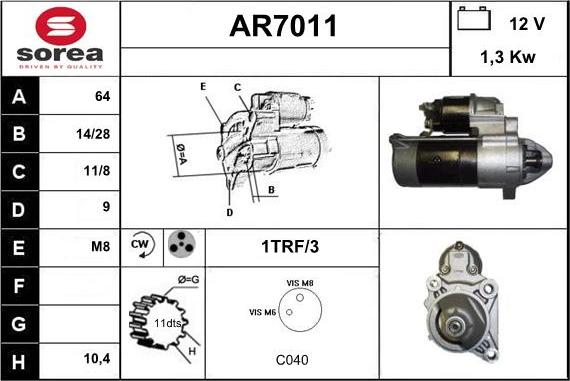 Sera AR7011 - Стартер avtolavka.club