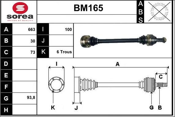 Sera BM165 - Приводний вал avtolavka.club