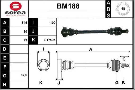 Sera BM188 - Приводний вал avtolavka.club