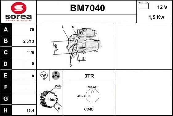 Sera BM7040 - Стартер avtolavka.club