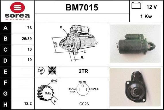 Sera BM7015 - Стартер avtolavka.club