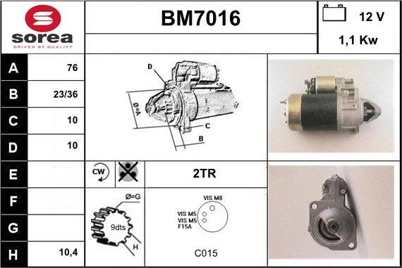 Sera BM7016 - Стартер avtolavka.club