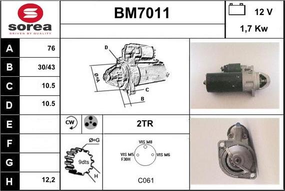 Sera BM7011 - Стартер avtolavka.club