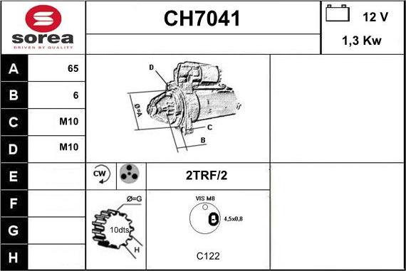 Sera CH7041 - Стартер avtolavka.club