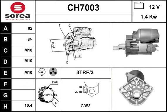 Sera CH7003 - Стартер avtolavka.club