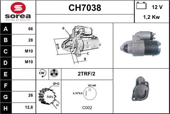 Sera CH7038 - Стартер avtolavka.club