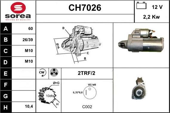 Sera CH7026 - Стартер avtolavka.club