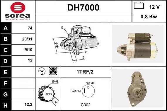 Sera DH7000 - Стартер avtolavka.club