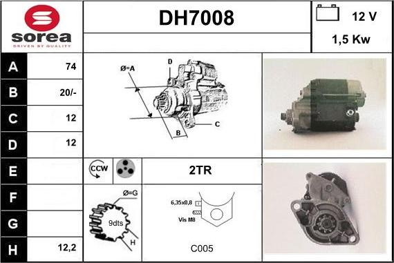 Sera DH7008 - Стартер avtolavka.club