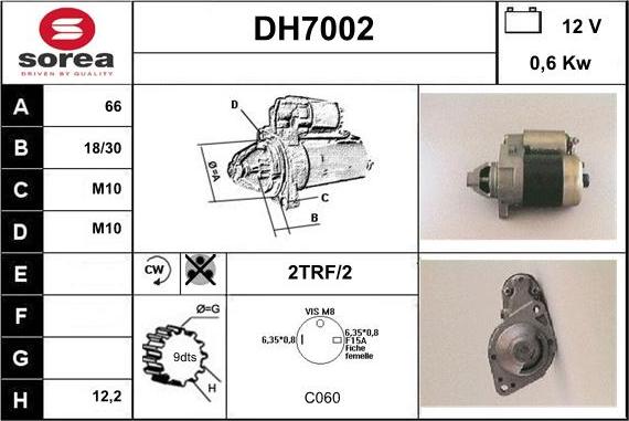 Sera DH7002 - Стартер avtolavka.club