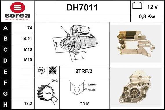 Sera DH7011 - Стартер avtolavka.club