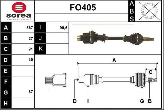 Sera FO405 - Приводний вал avtolavka.club